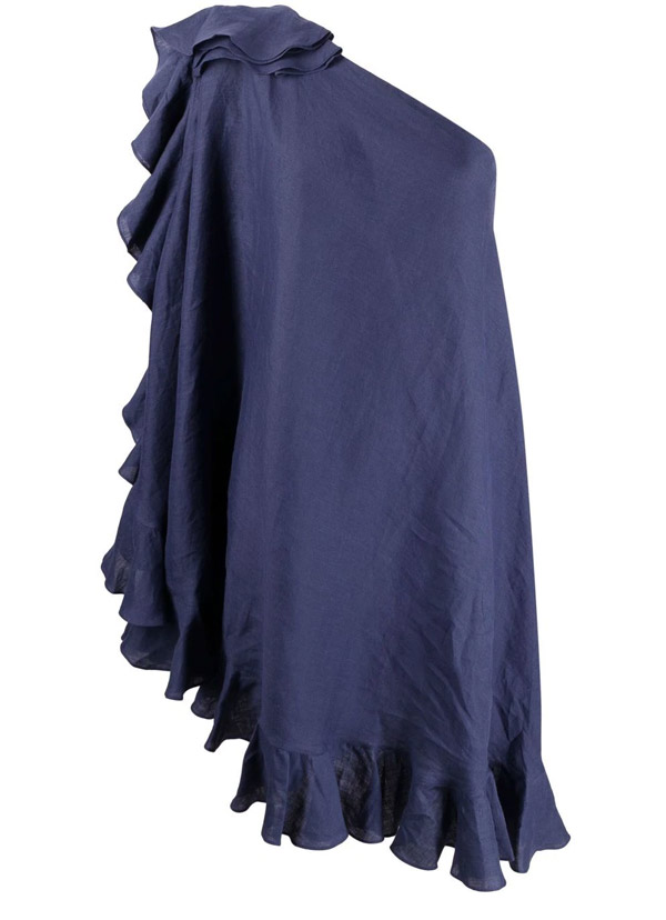 One-shoulder linen dress, Kalita